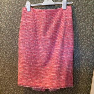 Pink tweed JCrew Pencil Skirt